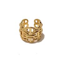 Ring Fashion Temperament Wide Face Hollow Metal Adjustable main image 4