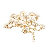 Vintage Pine Brooch Branches Pearl Boutonniere main image 1