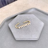 925 Silver Needle Ear Hanging Fashion Temperament Paper Clip Without Pierced Pearl sku image 1