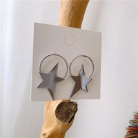 Metal Cold Wind, Minimalist, Irregular, Five-pointed Star, Exaggerated Big Earring sku image 1