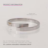 Emanco Offener Paar Ring Einfacher Geometrischer Glänzendes Edelstahl Ring Koreanischer Vergoldeter Titan Stahl Ring main image 3