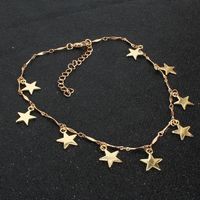 Clavicle Chain Temperament Simple Wind Short Section Copper Five-pointed Star main image 4