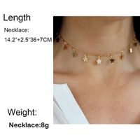 Clavicle Chain Temperament Simple Wind Short Section Copper Five-pointed Star main image 6