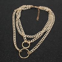 Necklace Female Exaggerated Geometric Circle Personality Simple Multi-layer main image 3