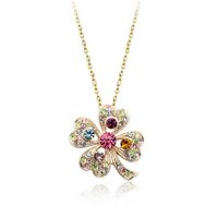 Fresh And Lovely Flower Crystal Necklace Sweet Girl Raw Accessories main image 1