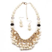 Multi-layer Necklace Hand-studded Woven Imitation Pearl Necklace Clavicle Chain main image 4