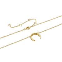Stainless Steel Fashion Plating Moon No Inlay Necklace main image 5