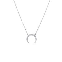 Stainless Steel Fashion Plating Moon No Inlay Necklace main image 6