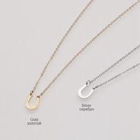 U-shaped Letter Pendant Stainless Steel Jewelry Necklace main image 4