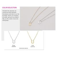 U-shaped Letter Pendant Stainless Steel Jewelry Necklace main image 5