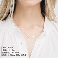 Fashion Geometric Stainless Steel Plating No Inlay 14K Gold Plated Women'S Necklace main image 3