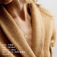 Fashion Geometric Stainless Steel Plating No Inlay 14K Gold Plated Women'S Necklace main image 5
