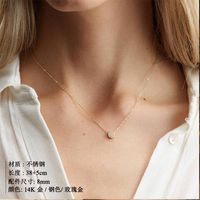 316l Necklace Multi-layer Stainless Steel Necklace Female Round Pendant main image 3