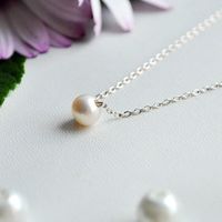 Simple Pearl Necklace Female Stainless Steel Gold-plated Clavicle Chain Necklace 316l Jewelry main image 4