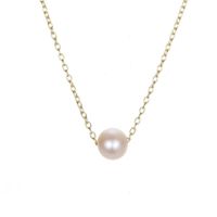 Simple Pearl Necklace Female Stainless Steel Gold-plated Clavicle Chain Necklace 316l Jewelry main image 6