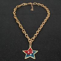 Necklace Set Simple Personality Five-pointed Star Earrings main image 3