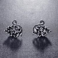 Fashion Crystal Swan Stud Earrings Swan Stud Earrings main image 2