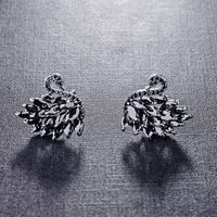 Moda Crystal Swan Stud Pendientes Swan Stud Pendientes main image 2