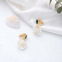 Creative Shell Pearl Earrings S925 Sterling Silver Stud Earrings Women Fashion Pierced Ear Clips main image 4