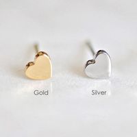 Heart-shaped Earrings Simple Stainless Steel Gold-plated Ladies Earrings 316l Accessories main image 6