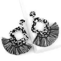 Jewelry Mizhu Tassel Earrings Female Geometric Diamond Stud Earrings main image 1