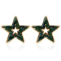Retro Ear Jewelry Pentagram Star Acetate Plate Fashion Simple Earrings main image 1
