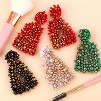 New Metallic Beige Beads Earrings Earrings Female main image 5