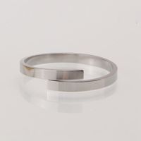 Emanco Offener Paar Ring Einfacher Geometrischer Glänzendes Edelstahl Ring Koreanischer Vergoldeter Titan Stahl Ring sku image 1