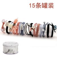 Hair Accessory Hair Ponytail Rubber Band Sweet Head Rope Hair Ring 15 Piece Suit sku image 2