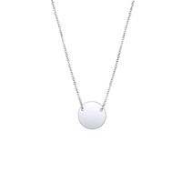 Stainless Steel Round Necklace Geometric Pendant Clavicle Chain sku image 1