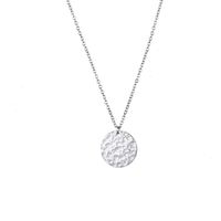 Stainless Steel Round Pendant Necklace sku image 1