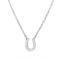 U-shaped Letter Pendant Stainless Steel Jewelry Necklace sku image 1