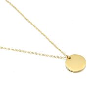Stainless Steel 14K Gold Plated Fashion Plating Geometric No Inlay Necklace sku image 2