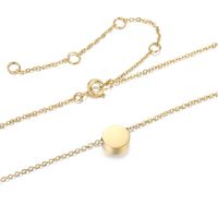 Fashion 316l Item Simple Round Pendant Female Stainless Steel Necklace sku image 2