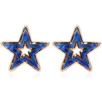 Retro Ear Jewelry Pentagram Star Acetate Plate Fashion Simple Earrings sku image 3