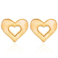 Sweet And Lovely Lady Peach Heart Stud Earrings Fashion Stud Earrings Female sku image 3