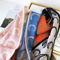 U Horseshoe Print New Scarf Female Autumn And Winter Long Section Warm Knitted Wool Scarf main image 4