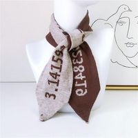 Angle Digital Scarf Female Autumn And Winter Long Knitted Wool Scarf To Keep Warm sku image 1