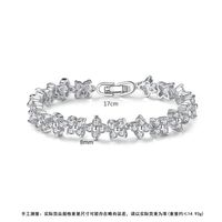 Jinse Xueying Fleur Aaa Zircon Bracelet Aaa Transparent Zircon Cristal Diamant Bracelet Usine En Gros main image 6