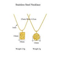 Simple And Irregular Concave Surface Ring Tag Female Necklace Stainless Steel Chain main image 3