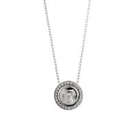 Fashion Geometry Pendant Simple Round Necklace Plated Gold Zircon Necklace main image 3