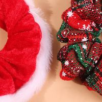 Christmas Series Velvet Cloth Hair Ring Large Intestine Circle Fashion Hair Accessories Two-piece main image 3