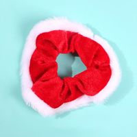 Christmas Series Velvet Cloth Hair Ring Large Intestine Circle Fashion Hair Accessories Two-piece main image 4