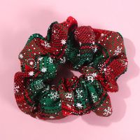 Christmas Series Velvet Cloth Hair Ring Large Intestine Circle Fashion Hair Accessories Two-piece main image 5