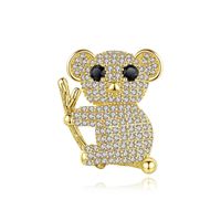 Jinse Paresse Broche Mode Coréenne Mignon Animal Femelle Banquet Cuivre Zircon Broche Accessoires Broches main image 2