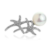 Nouveau Océan Monde Plein Diamant Starfish Perle Broche Élégant Fille Accessoires Taobao Vente Chaude Vêtements 350599 main image 6