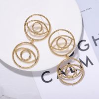 Alloy Plating Circle Eye Earrings Metal Earrings New Earrings Accessories Small Jewelry main image 4
