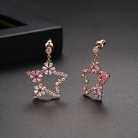 Jinse Alien Ohrringe Koreanische Mode Süße Fünfeckige Farbe Damen Blüten Blätter Anhänger Ohrringe Geschenk main image 4