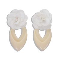 New Fabric Flower Resin Earrings Fashion Earrings Jewelry Accessories main image 4