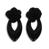 New Fabric Flower Resin Earrings Fashion Earrings Jewelry Accessories main image 3